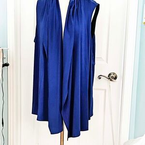 VEST, LUXE KNIT, BLUE, SZ 1X, 4 IN 1 STYLES, JOAN RIVERS, IN ORIGINAL BAG, TAG